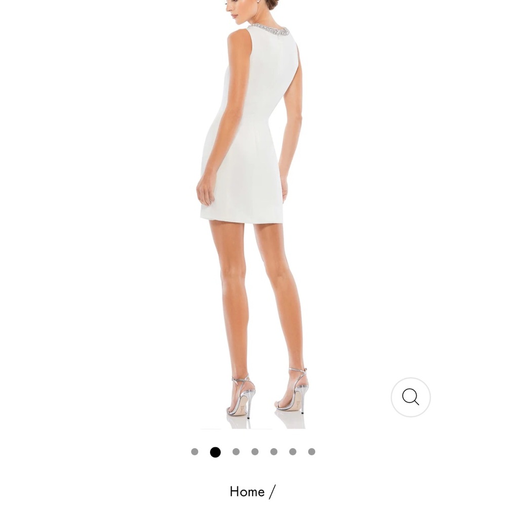 NWT size 4 Mac Duggal white mini dress